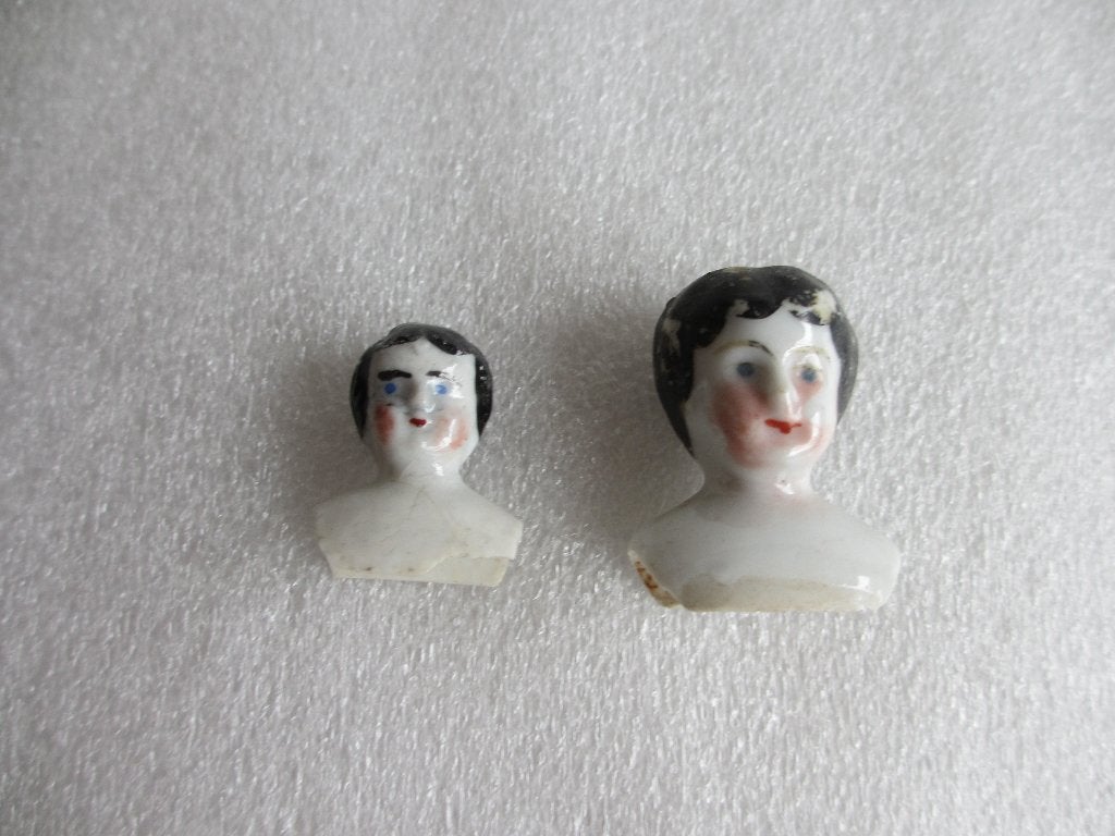 2 Oude China Head of Lowbrow popjes, Ophalen of Verzenden
