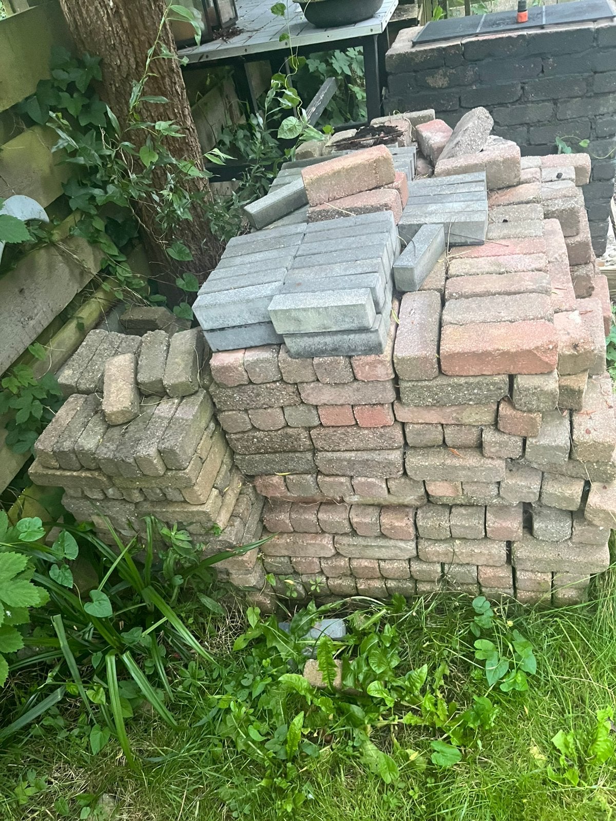 (Ong) kuub terrassteentjes, Ophalen, Gebruikt, Beton, Klinkers