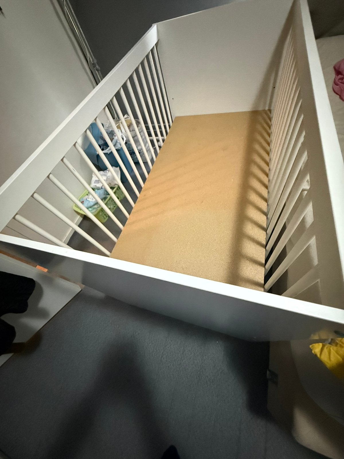 Wit houten kinderbed (babybed), Kinderen en Baby's, Ophalen, Gebruikt, Ledikant
