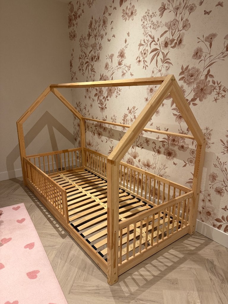 Bed huisje nieuw 90x200, Ophalen, 85 tot 100 cm, Nieuw, Lattenbodem