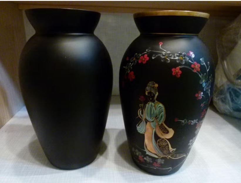 vintage glas: vazen set 60er jaren Japan, Ophalen, Huis en Inrichting