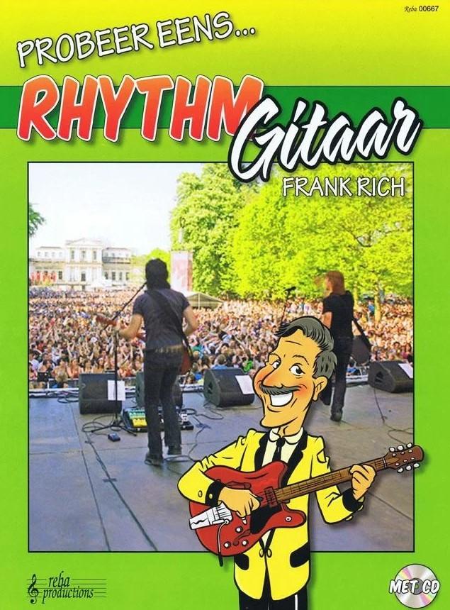 gitaar--Frank Rich Probeer eens... Rhythm Gitaar + cd-LEUK!, Overige genres, Gitaar, Ophalen of Verzenden, Zo goed als nieuw