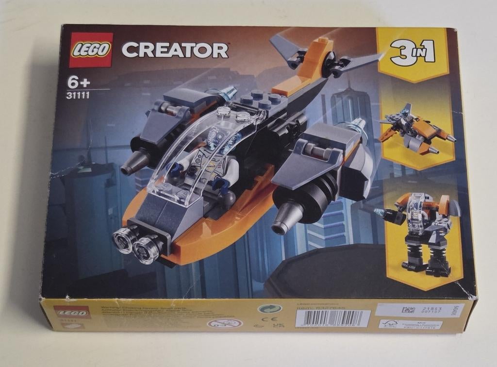 Lego Creator 31111 Cyber Drone 3-in-1 set, Compleet, Lego, Nieuw, Ophalen of Verzenden