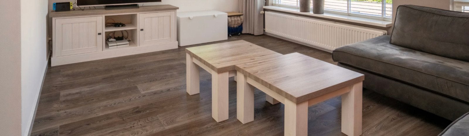 Mooie laminaatvloer in houtlook, Ophalen, Overige materialen, Gebruikt, 10 m² of meer