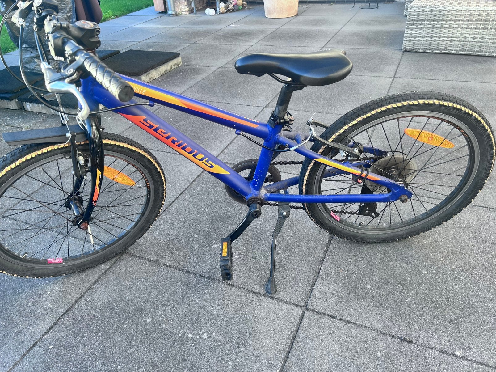 Stoere Serious Rockville 20 inch Mountainbike (Blauw/Oranje), Ophalen, Gebruikt, Velgrem, Versnellingen