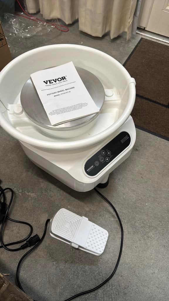 VEVOR pottenbak pottenbakkerswiel, 350w (25) draaischijf, Ophalen of Verzenden, Zo goed als nieuw