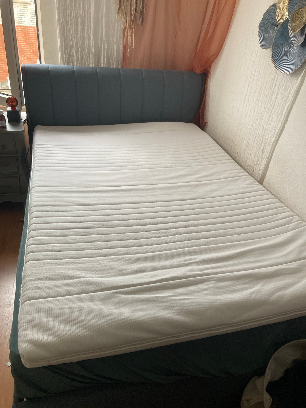 IKEA Matras 140x200 cm met matrashoes, Huis en Inrichting, Slaapkamer | Matrassen en Bedbodems, Ophalen, Gebruikt, Tweepersoons