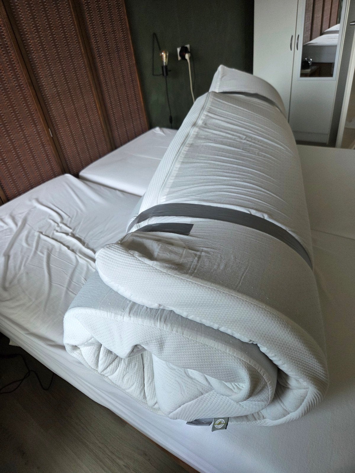 Topmatras Jysk 160x200cm, 8cm hoog, Ophalen, Gebruikt, Tweepersoons, Matras