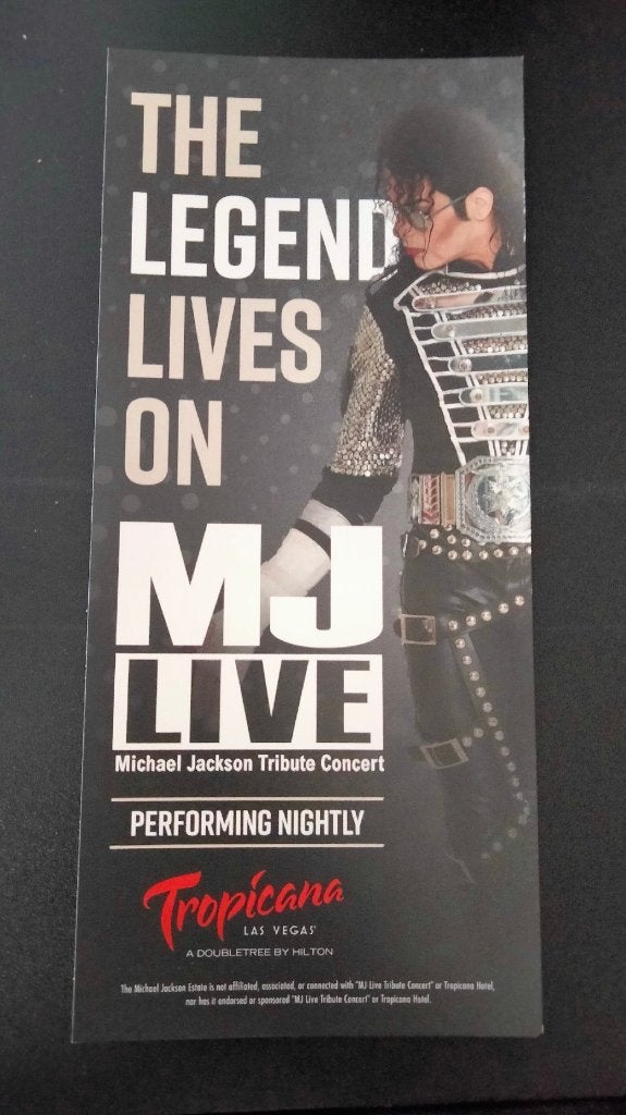 Michael Jackson promotieflyer The legend lives on - MJ live, Verzenden, Zo goed als nieuw, Foto of Kaart