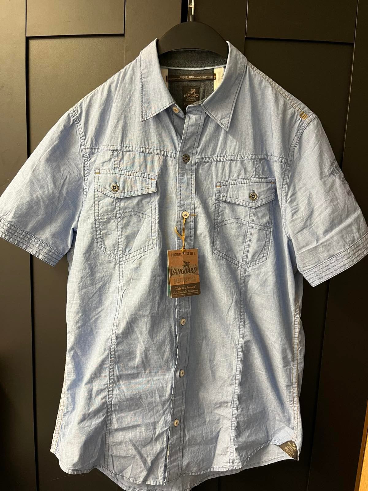 Vanguard Heren Overhemd Maat M - Nieuw met kaartjes, Blauw, Nieuw, Vanguard, Halswijdte 39/40 (M)