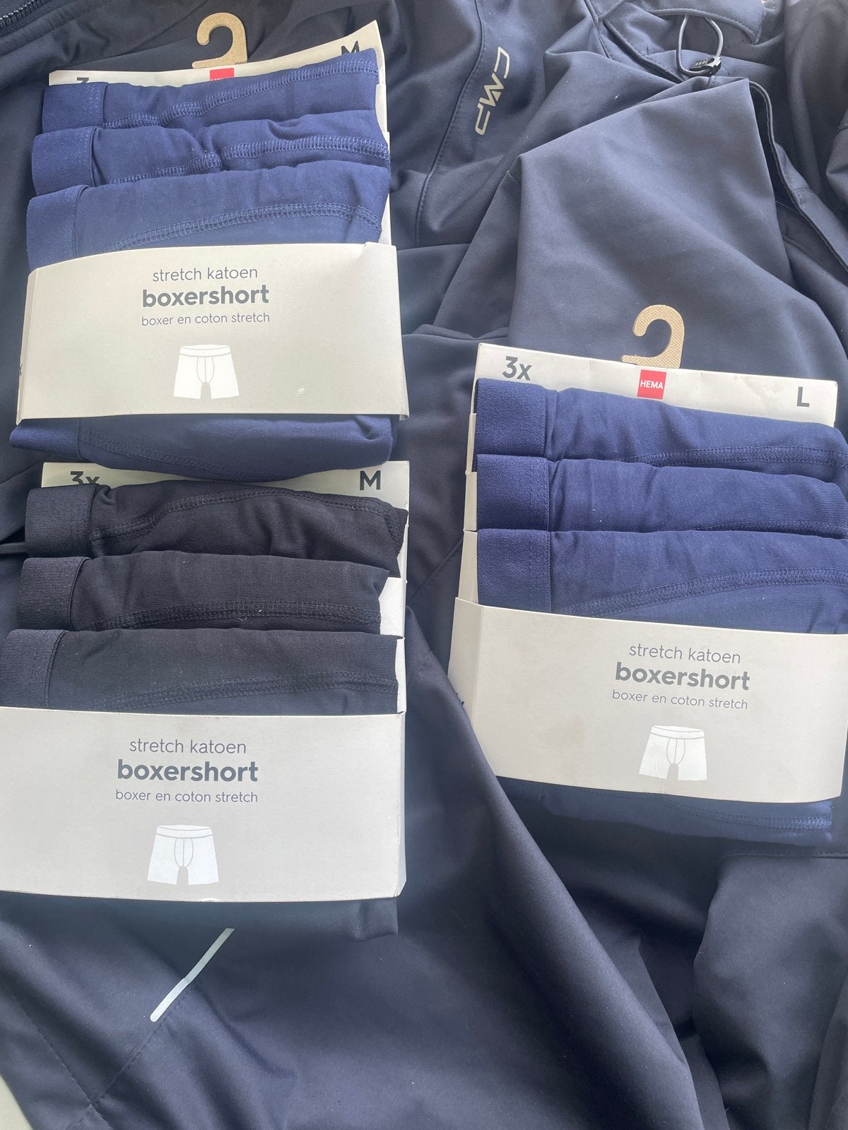 Hema Boxershorts - M & L - Zwart & Donkerblauw, Kleding | Heren, Ondergoed, Ophalen, Zwart, Boxer