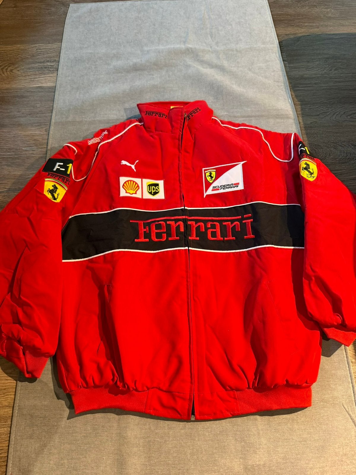 Ferrari Racing jas (maat XXL) – vintage stijl rood, Ophalen of Verzenden, Zo goed als nieuw, Overige maten, Rood