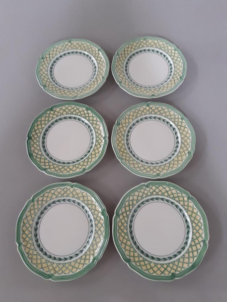 6 Gebaksbordjes Villeroy en Boch French Garden Orange, Ophalen of Verzenden, Zo goed als nieuw, Bord(en), Overige stijlen