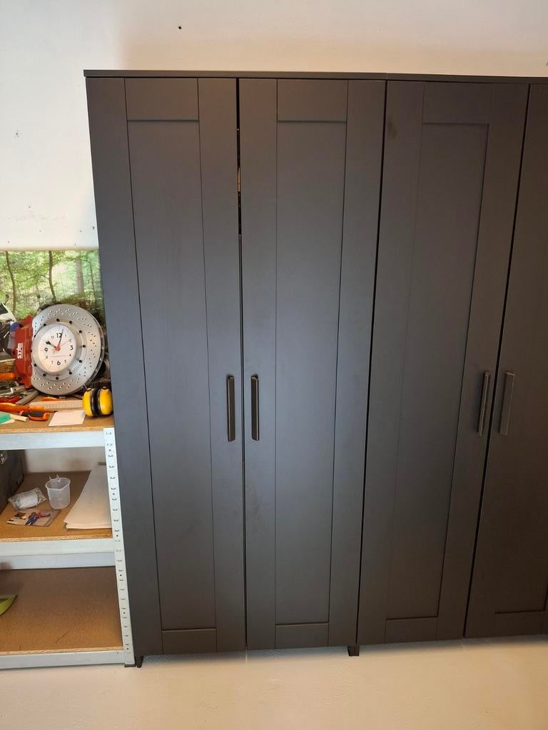 Ikea Brimnes kledingkast zwart met spiegeldeur., Huis en Inrichting, Ophalen, Overige materialen, Met deur(en), 50 tot 100 cm