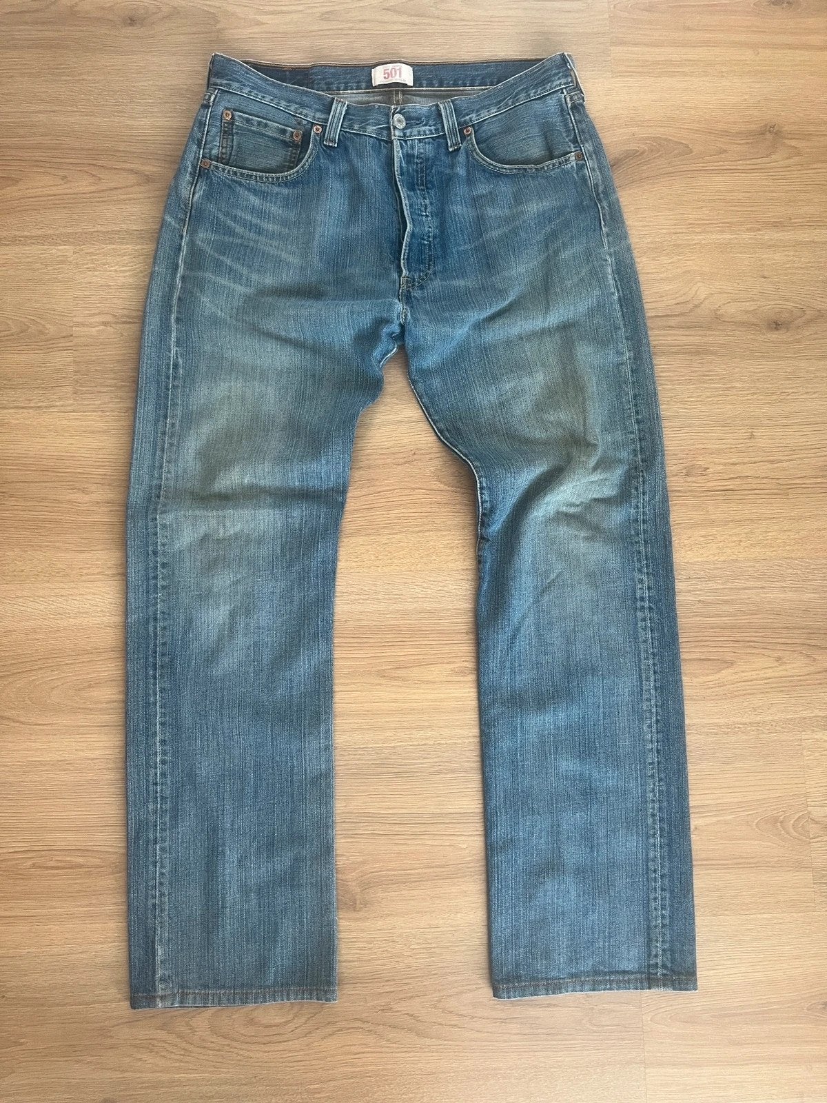 Vintage Levi’s 501 jeans size 33/34, Ophalen of Verzenden, Zo goed als nieuw, Blauw, Levi's