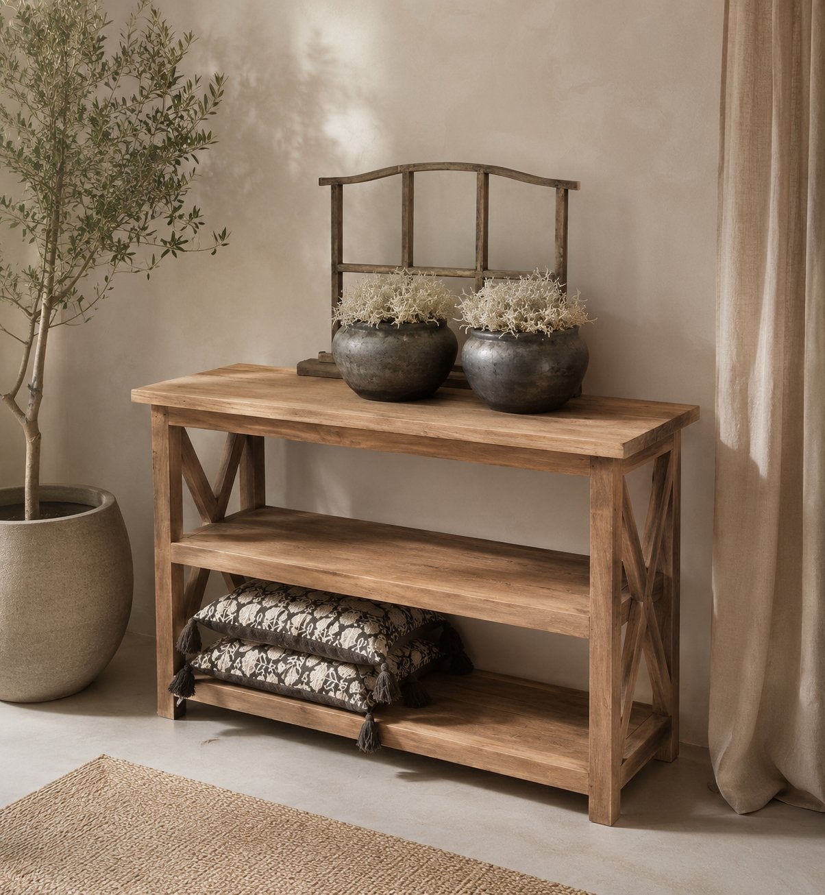 Sale Teakhouten Sidetable muurtafel wandrek, Ophalen, Nieuw