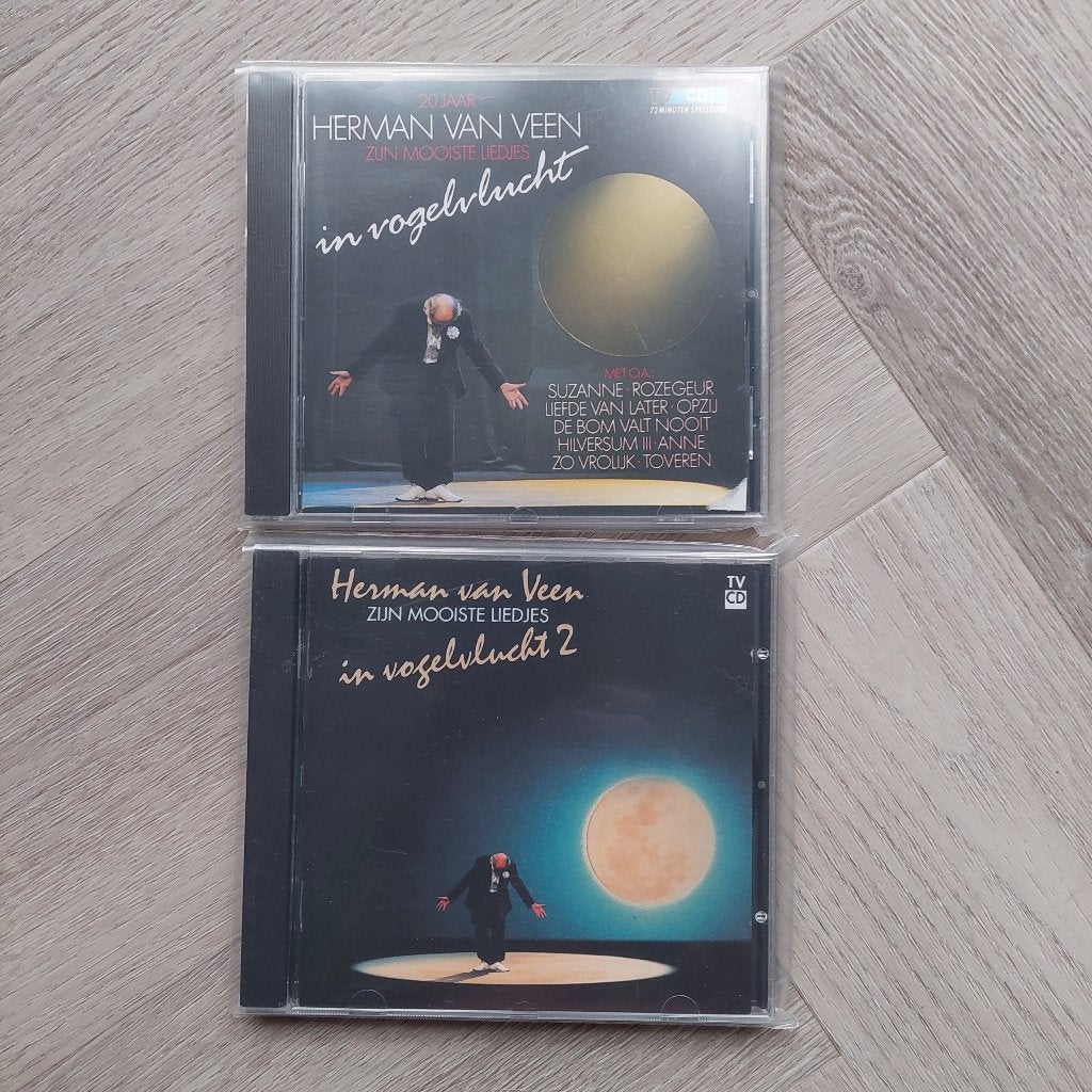 2 X 1CD / Herman Van Veen / 20 Jaar / In Vogelvlucht + 2, Inclusief doosje, Ophalen of Verzenden, Zo goed als nieuw, Levenslied of Smartlap