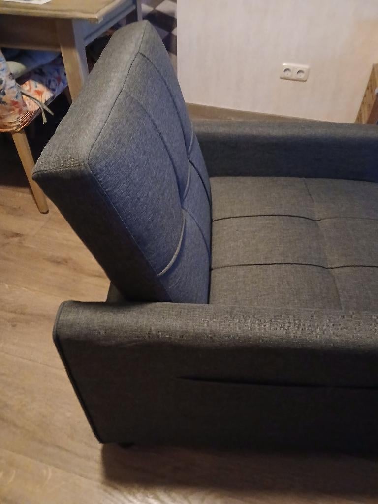 Slaapfauteuil 3-in1 donkergrijs, Ophalen, Overige materialen, 75 tot 100 cm, 75 tot 100 cm