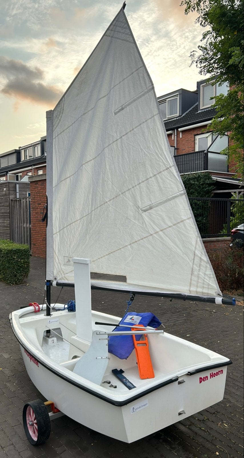 Zeilboot Optimist Dragon Marine met nieuw zeil 'Kameleon', Ophalen, Gebruikt, Overige typen