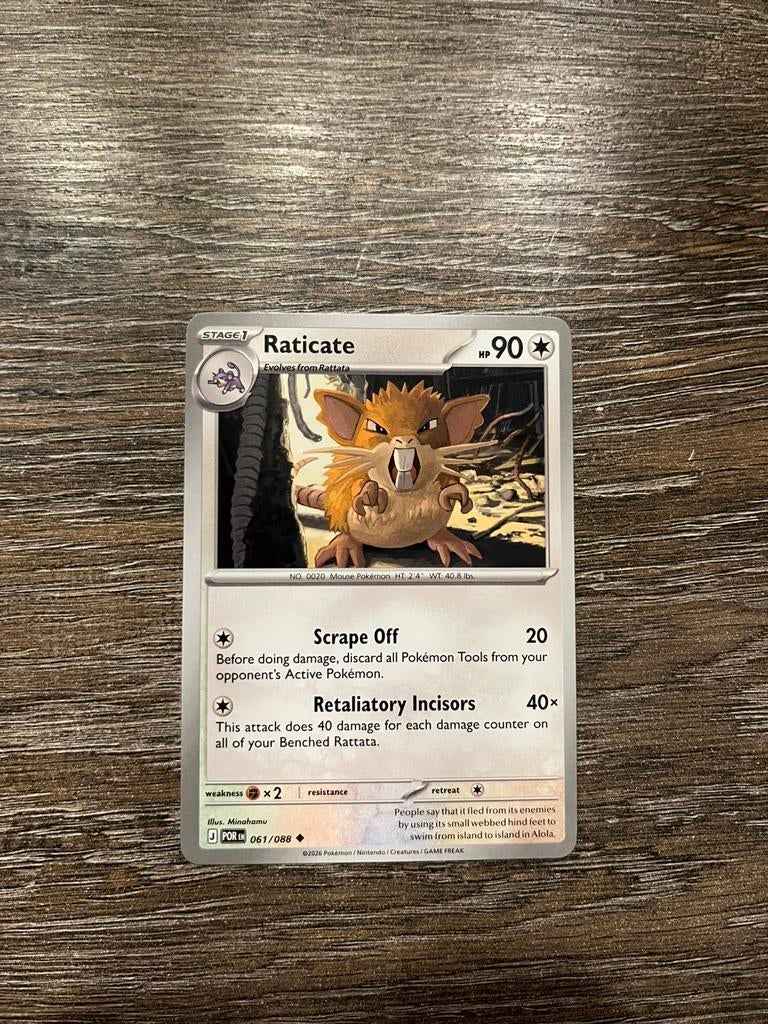 Raticate POR 061/088, Ophalen of Verzenden, Zo goed als nieuw