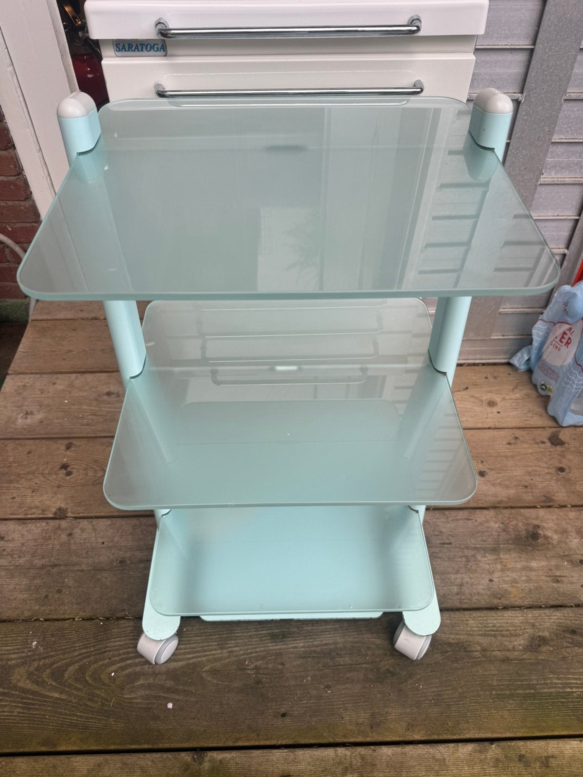 Tandheelkundige trolley / medische instrumentenkar, Ophalen of Verzenden, Zo goed als nieuw, Glas, 70 tot 120 cm