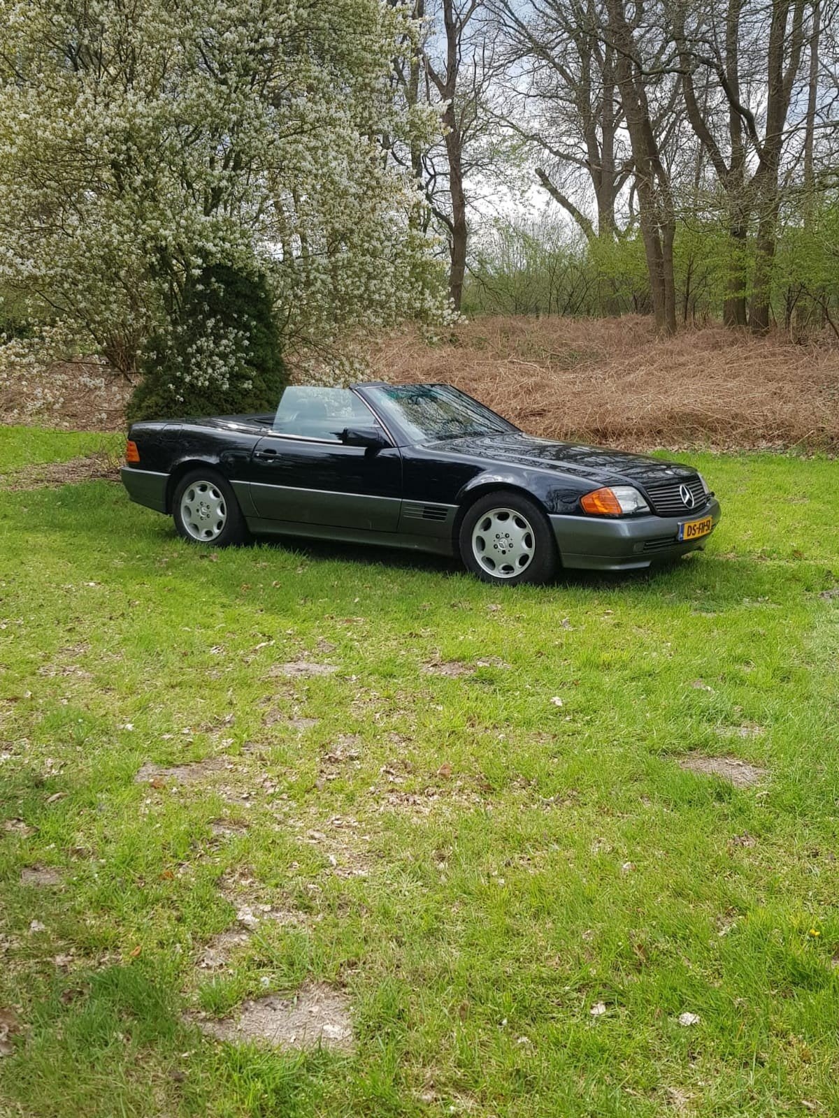 Mercedes-Benz SL 5.0 500 SL AUT U9 1989 Zwart, Auto's, Automaat, Achterwielaandrijving, 4973 cc, 8 cilinders