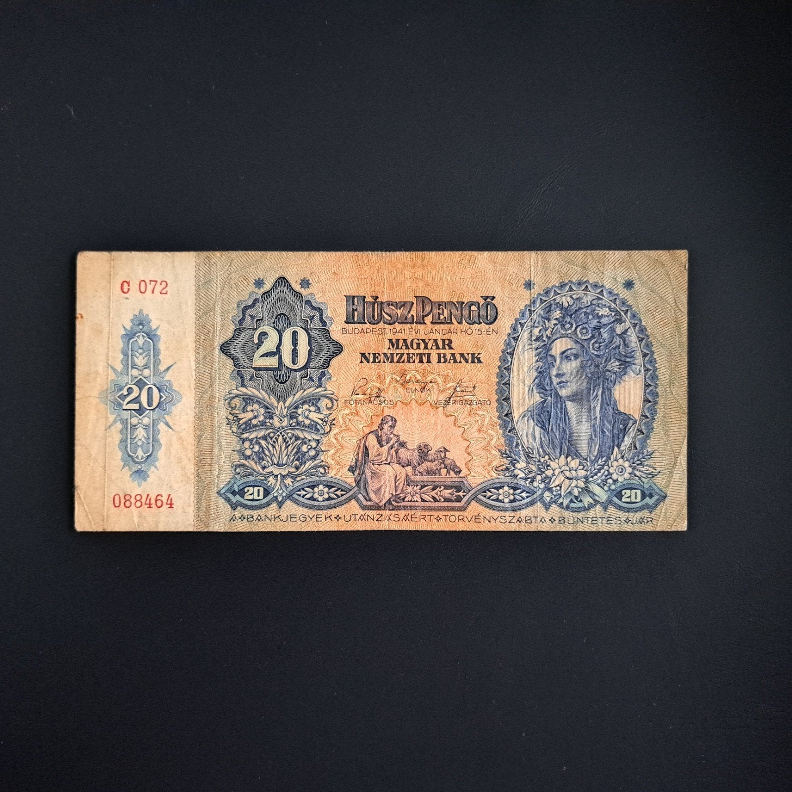 20 pengo Hongarije #007, Verzenden, Hongarije, Los biljet