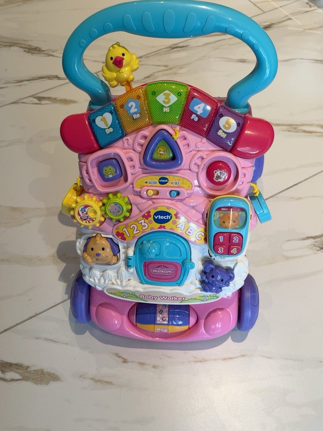 VTech Baby Walker – Roze interactieve loopwagen, Kinderen en Baby's, Ophalen, Zo goed als nieuw, 6 maanden tot 2 jaar
