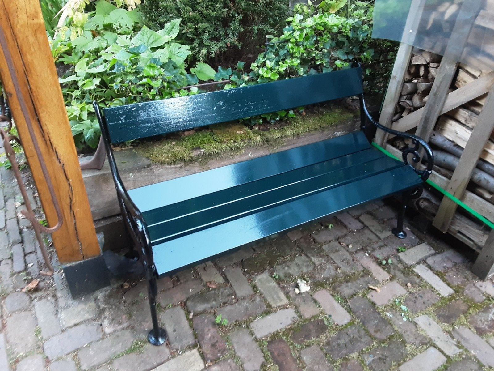Gietijzeren tuinbank, Ophalen, IJzer, Tuinhek
