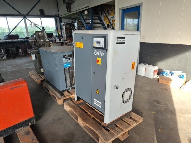 Atlas Copco GA7ff, 100 liter of meer, Ophalen, Gebruikt