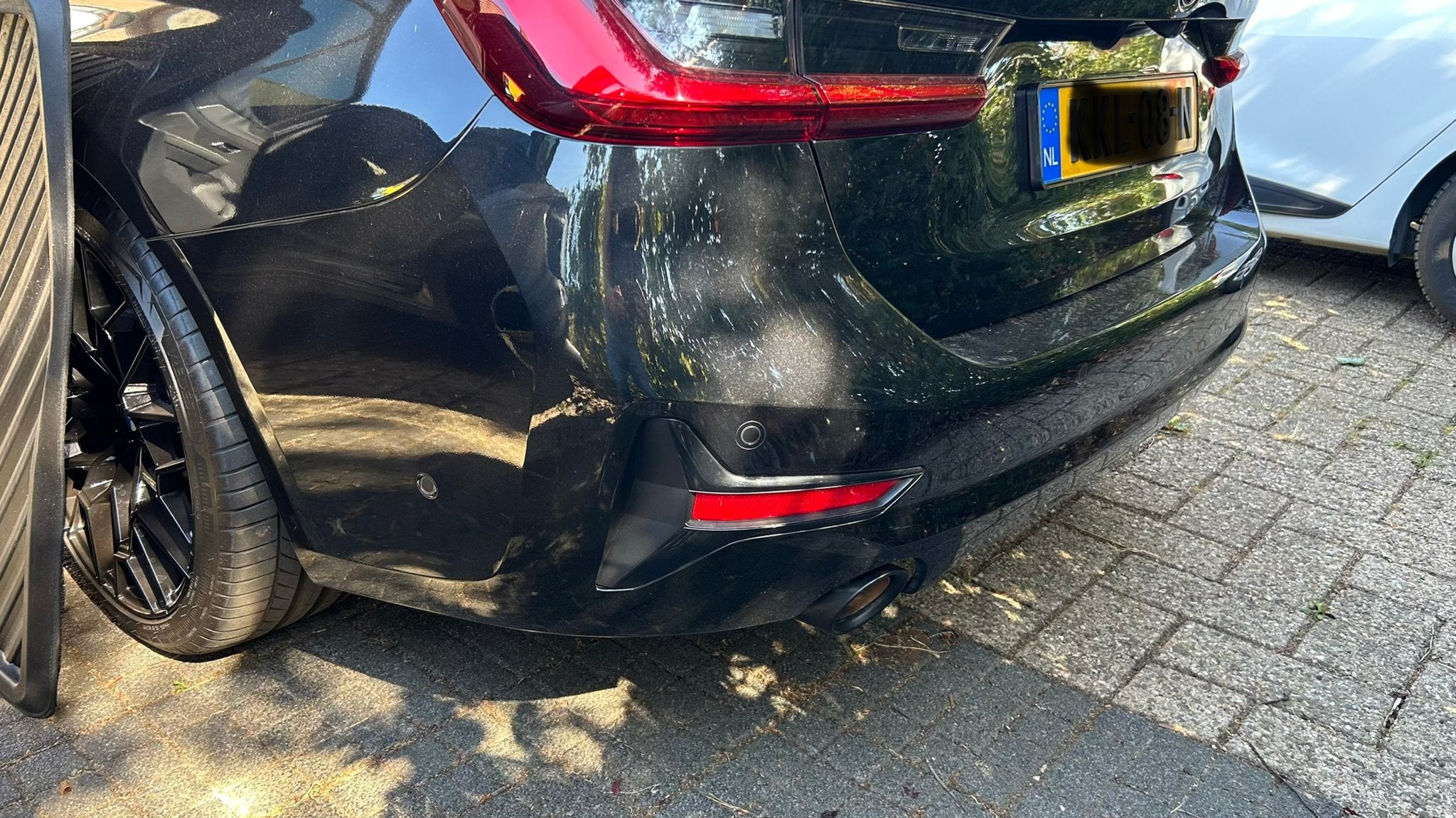 BMW 3-serie Achter bumper Zwart pdc, Ophalen, Gebruikt, Achter, Bumper