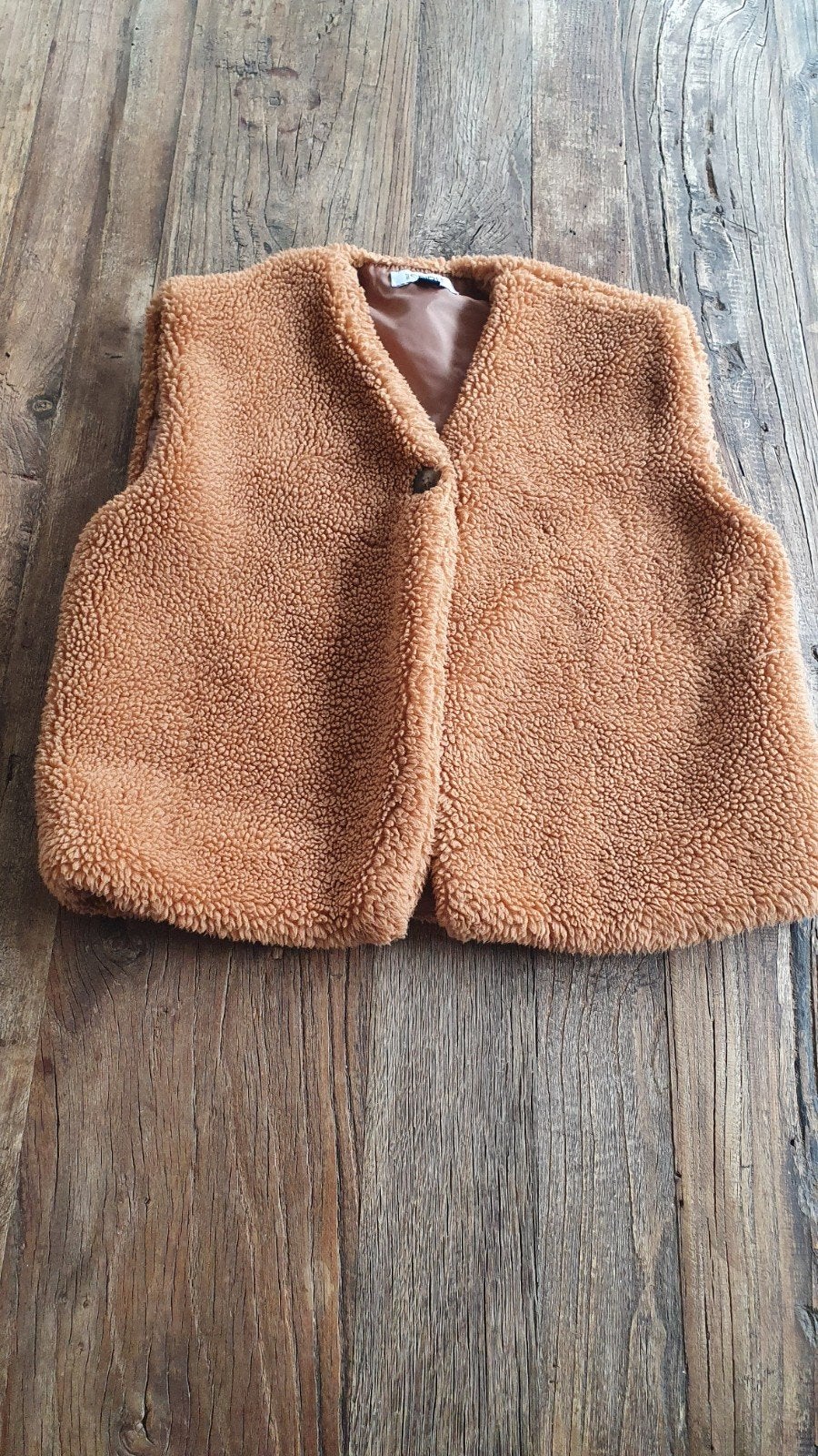 Teddy bodywarmer Maat 128/134, Ophalen, Zo goed als nieuw, Meisje, Jas
