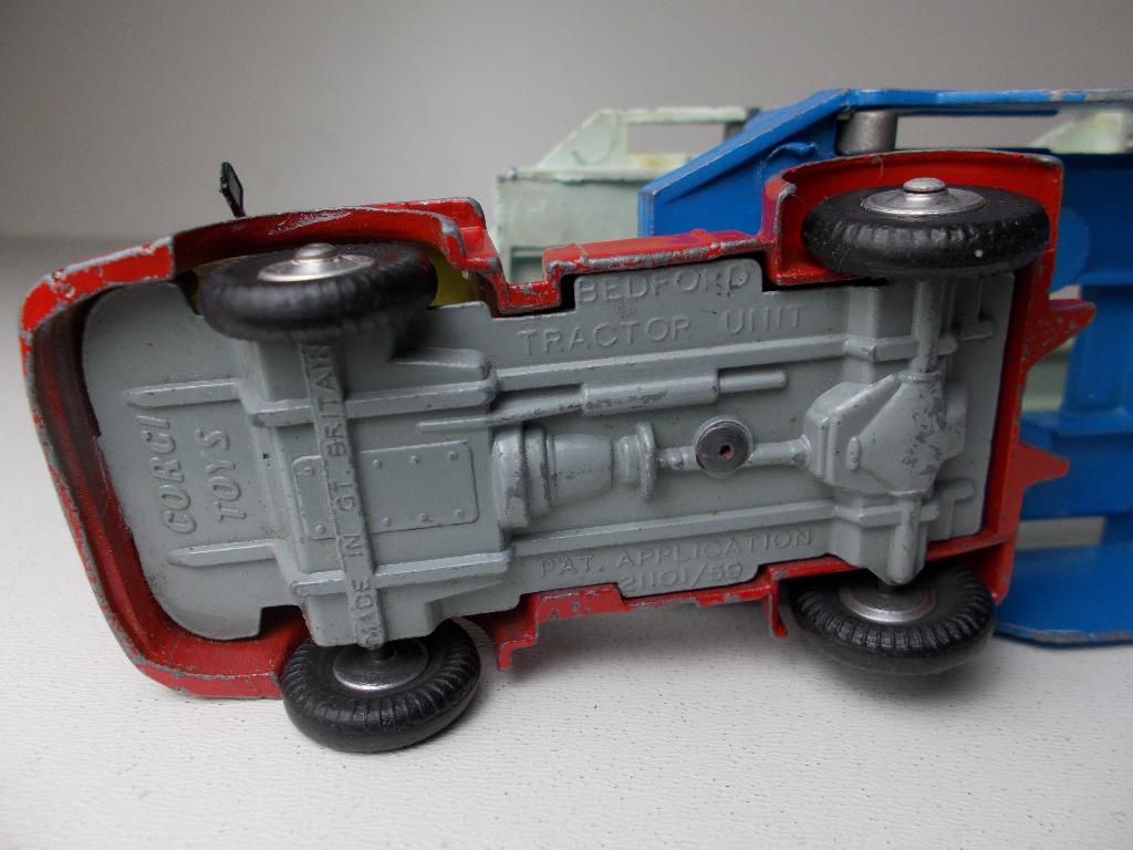 1962 Corgi MajorToys 1105 CARRIMORE CARTRANSPORTER Compleet!, Ophalen of Verzenden, Gebruikt, Bus of Vrachtwagen, Corgi