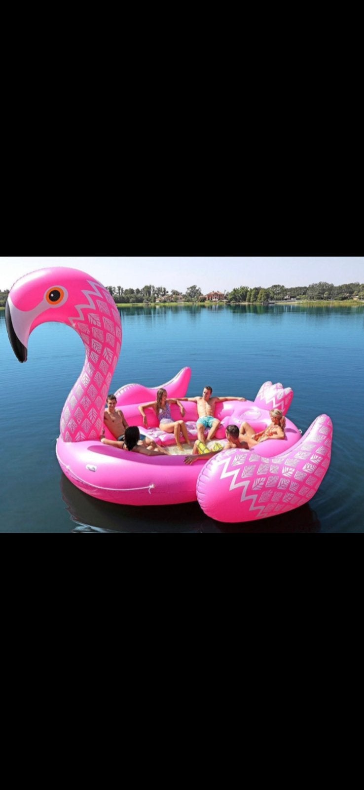 Mega xxl opblaas rose flamingo boot, Ophalen, Zo goed als nieuw