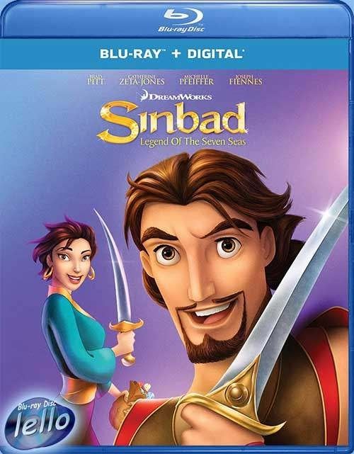 Blu-ray: DreamWorks' Sinbad, Legend of the 7 Seas (2003) US, Ophalen of Verzenden, Nieuw in verpakking, Tekenfilms en Animatie