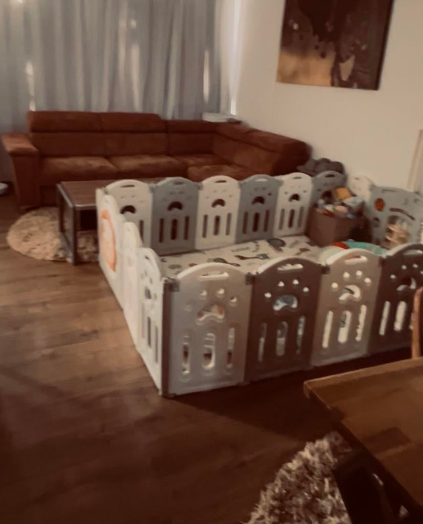 Grote babybox/speelpark/grondbox/playpen, Kinderen en Baby's, Ophalen, Zo goed als nieuw, Overige vormen, In hoogte verstelbaar