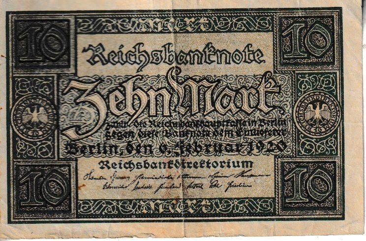 WEIMARREPUBLIEK  - REICHSBANKNOTE - 06-02-1920 - 10 MARK, Postzegels en Munten, Bankbiljetten | Europa | Niet-Eurobiljetten, Ophalen of Verzenden