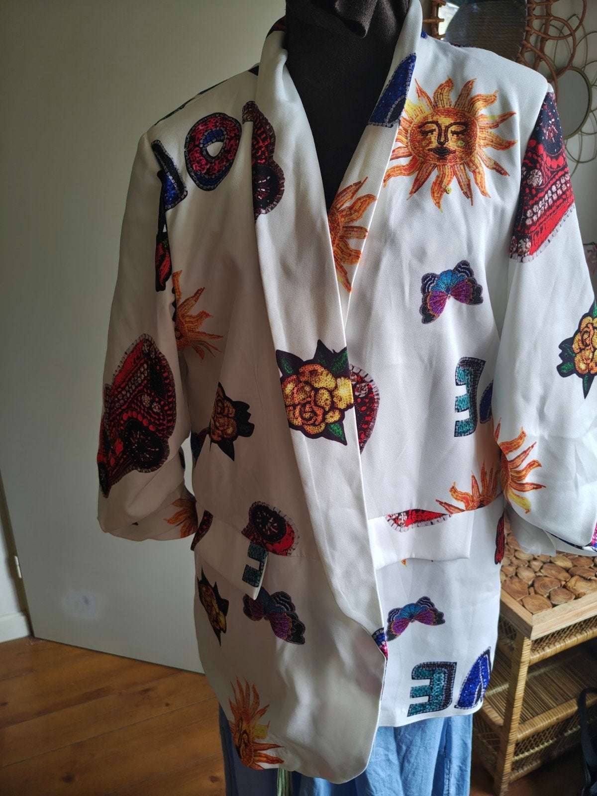 Blazer jasje one size m l xl xxl, Ophalen of Verzenden, Zo goed als nieuw, Maat 46/48 (XL) of groter, Wit