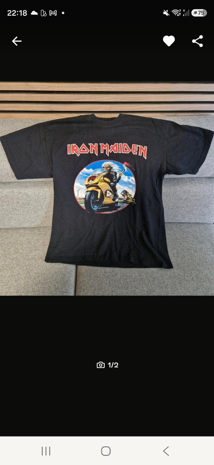 Zeldzaam Iron Maiden T-shirt - Assen 2008 - Zeer goede staat, Kleding | Heren, Maat 52/54 (L), Zwart, Ophalen of Verzenden, Zo goed als nieuw