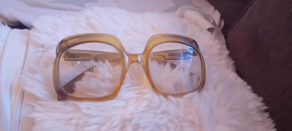 Vintage Christian Dior jaren '70 bril, Gebruikt, Bruin, Ophalen of Verzenden, Christian Dior