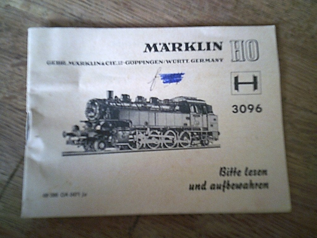 Marklin folder / handleiding 3096, Hobby en Vrije tijd, Wisselstroom, Gebruikt, Märklin, Boek, Tijdschrift of Catalogus