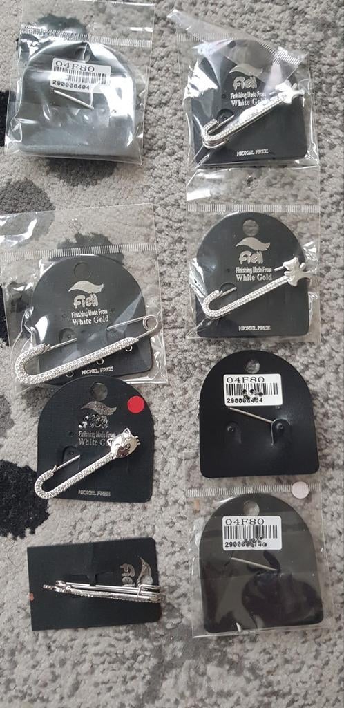 Broches, Sijaaslbeld, Veiligheidsspeld met straatstenen, Sieraden, Tassen en Uiterlijk, Broches, Ophalen of Verzenden, Nieuw, Zilver