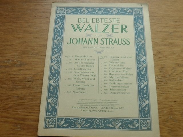 TAUZEND UND EINE NACHT - JOHANN STRAUSS OP.346 - PIANO, Gebruikt, Klassiek, Ophalen of Verzenden, Artiest of Componist