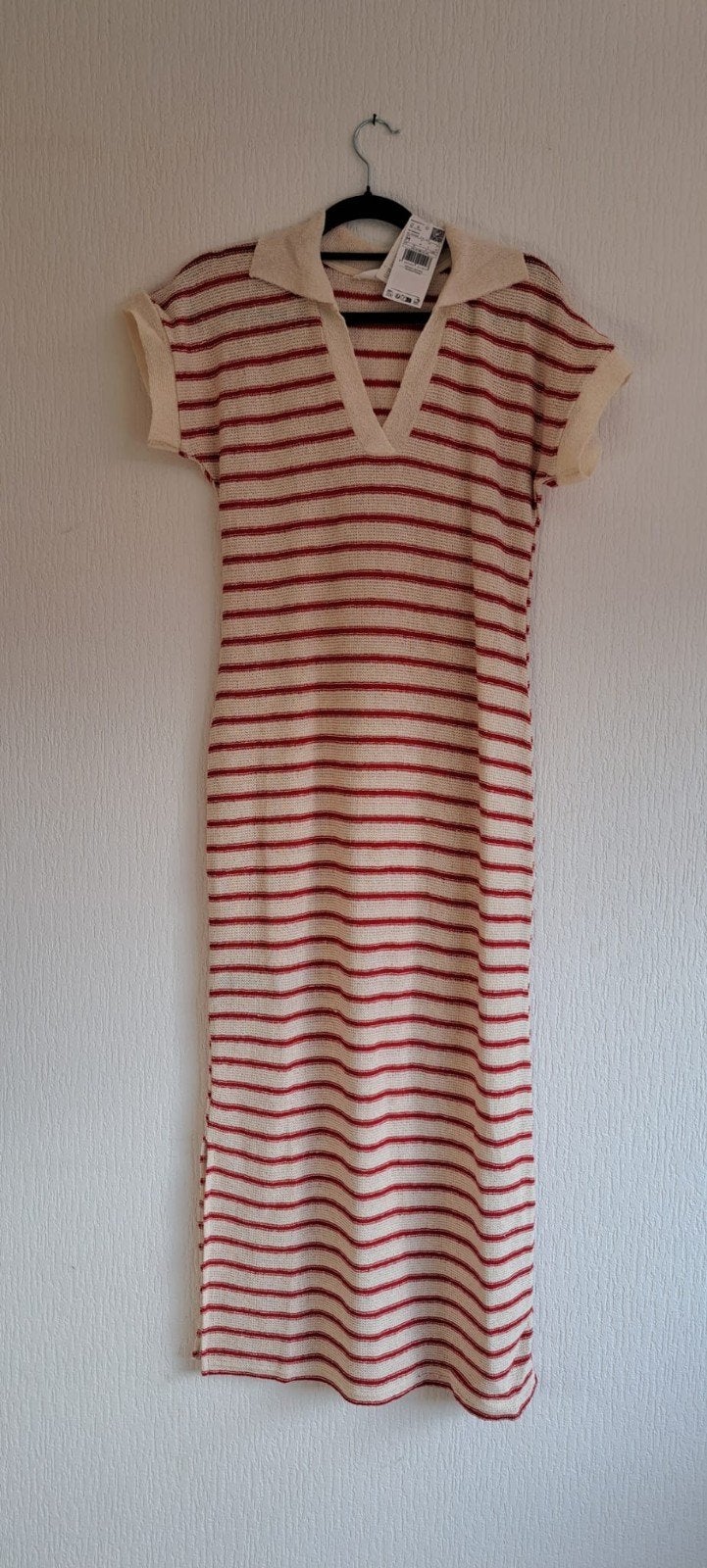 Mango Long Striped Knitted Dress, M, Maat 38/40 (M), Mango, Nieuw, Ophalen of Verzenden