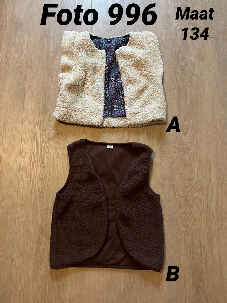 Vestje gilet bont maat 134 zgan meisje *foto 996*, Kinderen en Baby's, Ophalen of Verzenden, Zo goed als nieuw, Meisje, Jurk of Rok