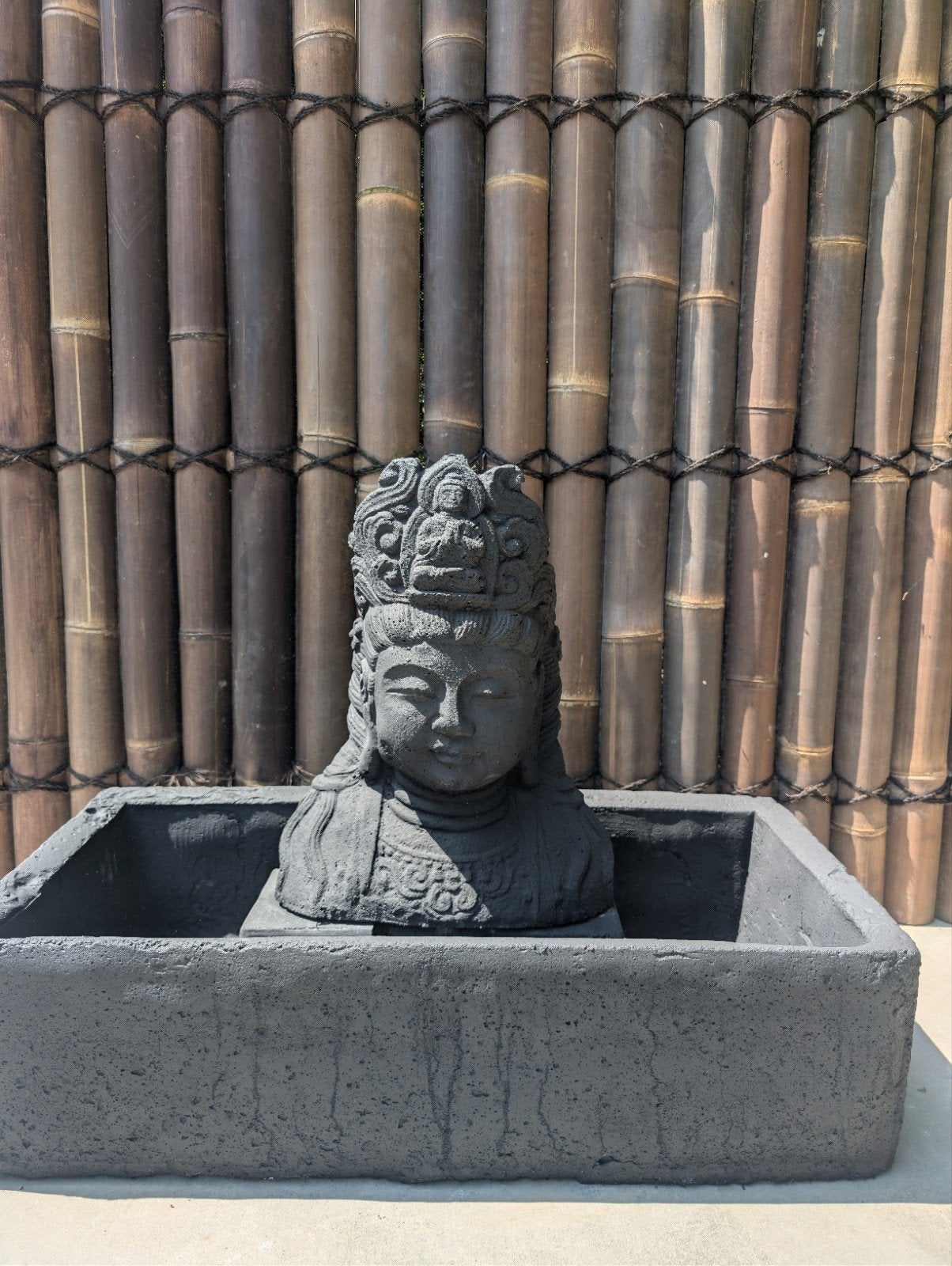 Mooie Geisha oosterse Buddha fontein water ornament beton, Ophalen of Verzenden