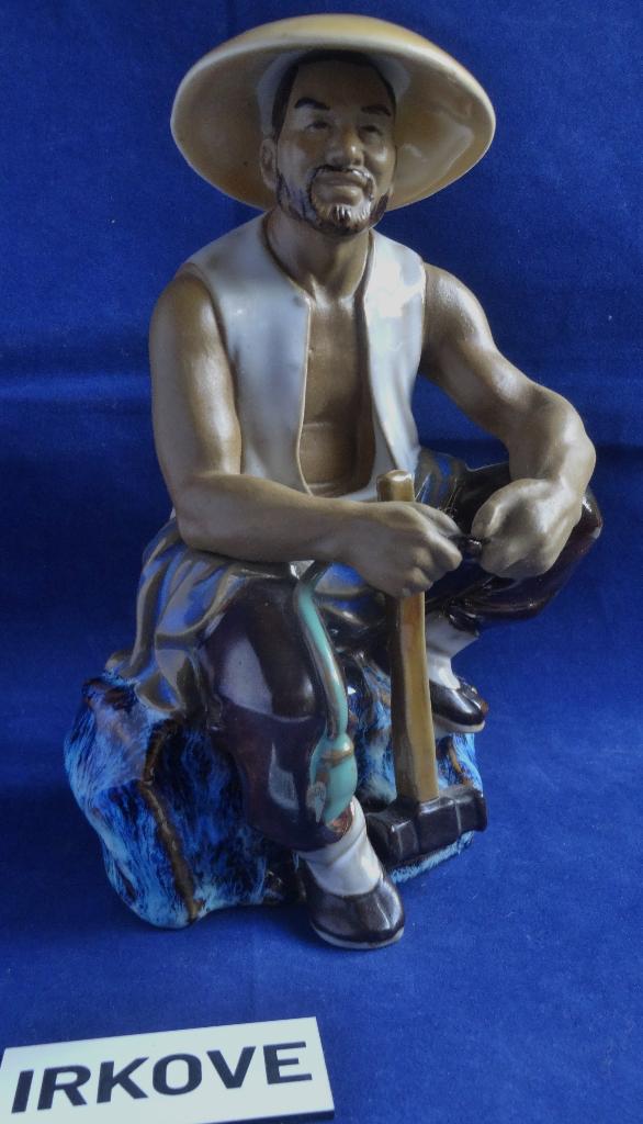 MUDMAN SHIWAN HOUD EVEN PAUZE * Chinees Beeld *, Minder dan 20 cm, Steen of Keramiek, Beeld, Azië