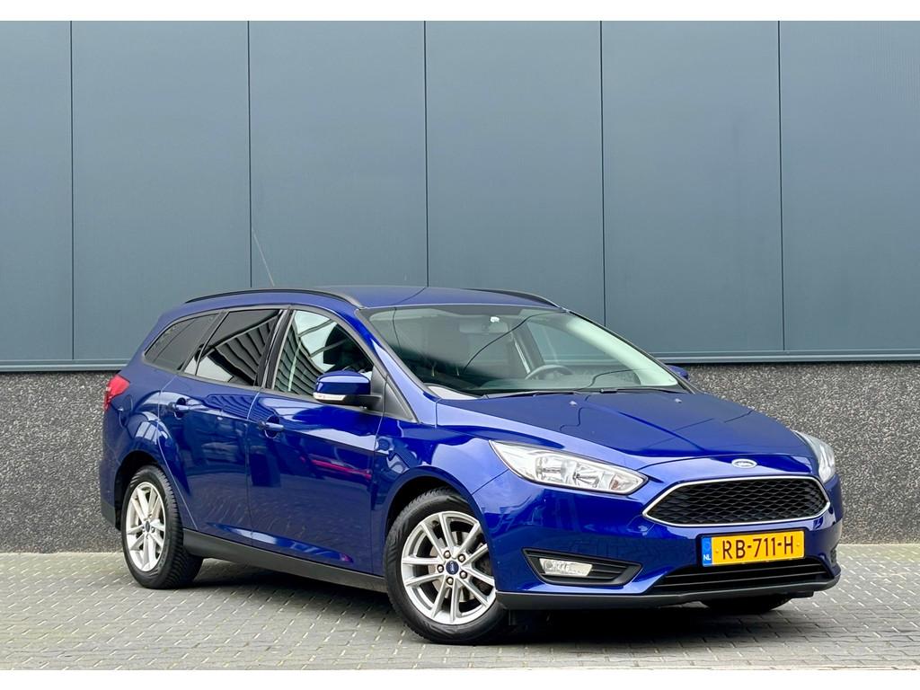 Ford Focus Wagon 1.0 Lease Edition Dealer onderhouden NAP, Gebruikt, Blauw, Origineel Nederlands, Handgeschakeld