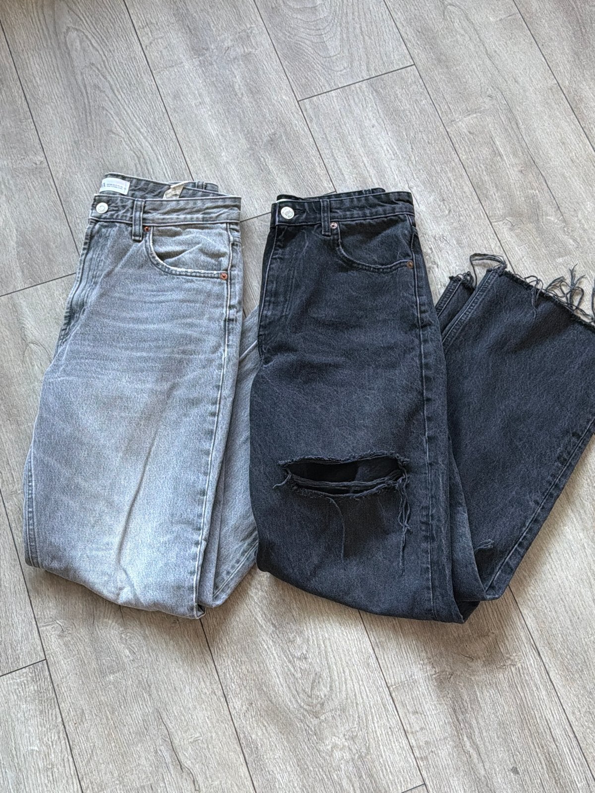 Set van 2 Zara jeans, Kleding | Dames, Ophalen of Verzenden, Gedragen, Grijs, W30 - W32 (confectie 38/40)