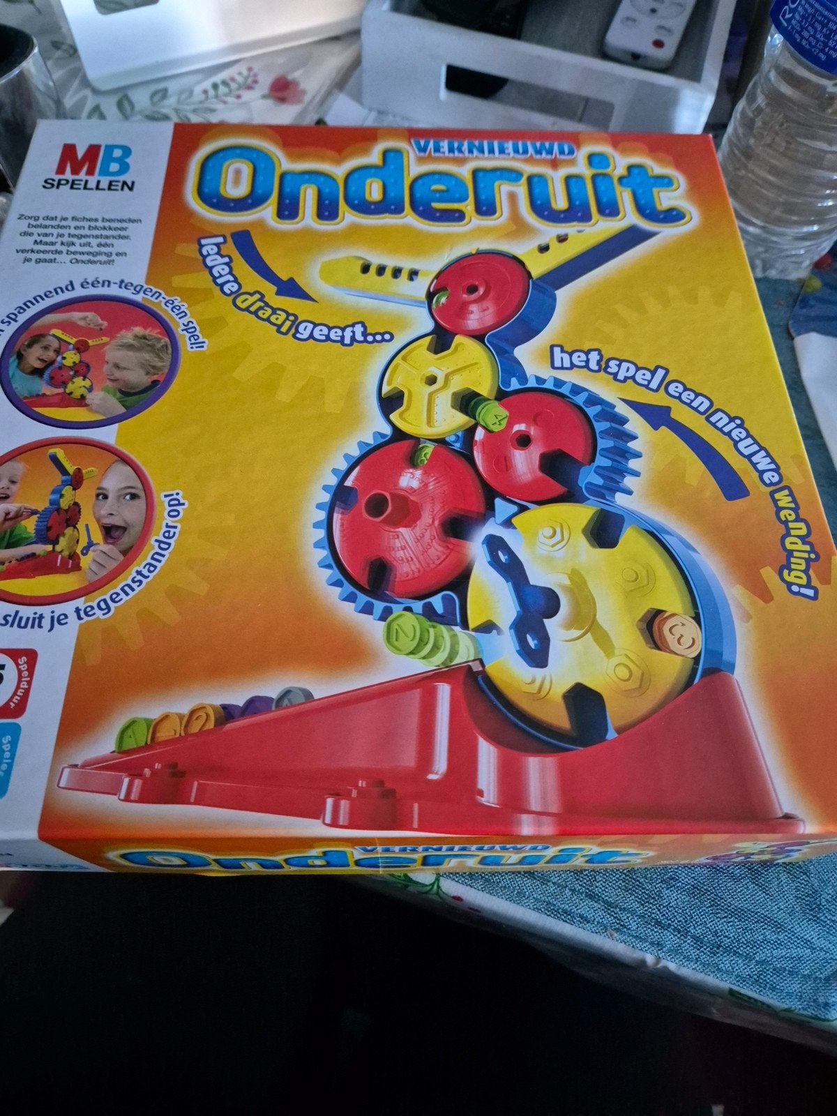 MB Spellen Onderuit - Strategisch Tandwiel Spel, Een of twee spelers, Ophalen of Verzenden, Zo goed als nieuw, MB Spellen